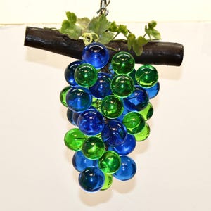 Large 1960s Glass Grapes Swag Light