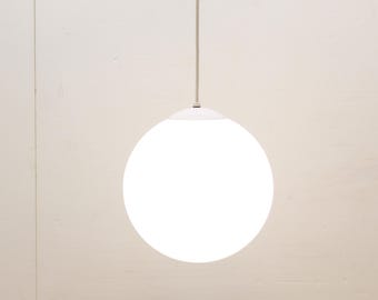 Vintage weiße Kugel Pendelleuchte | 23 cm Durchmesser