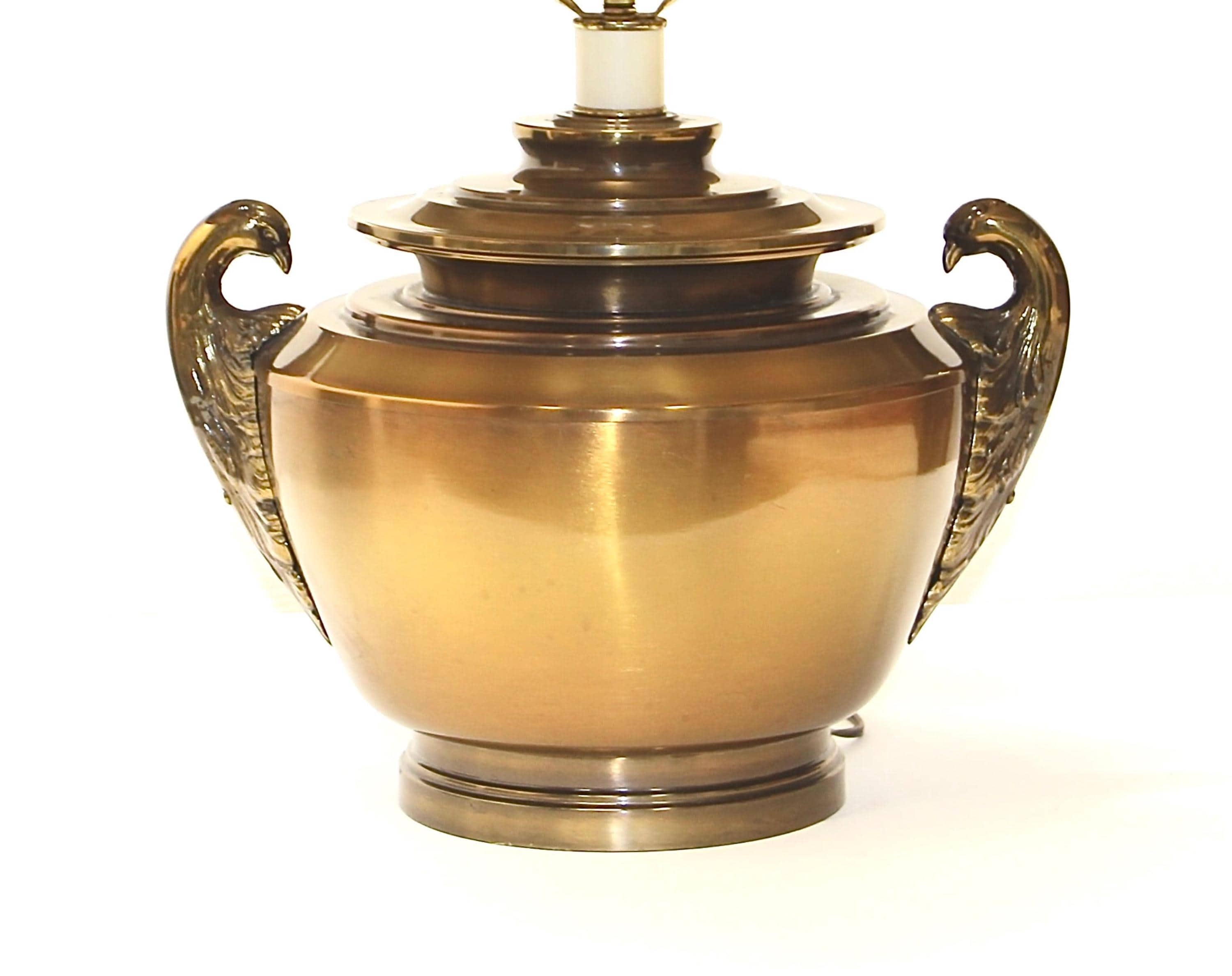 Vintage Swan Head Brass Table Lamp