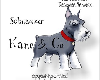 schnauzer clipart etsy