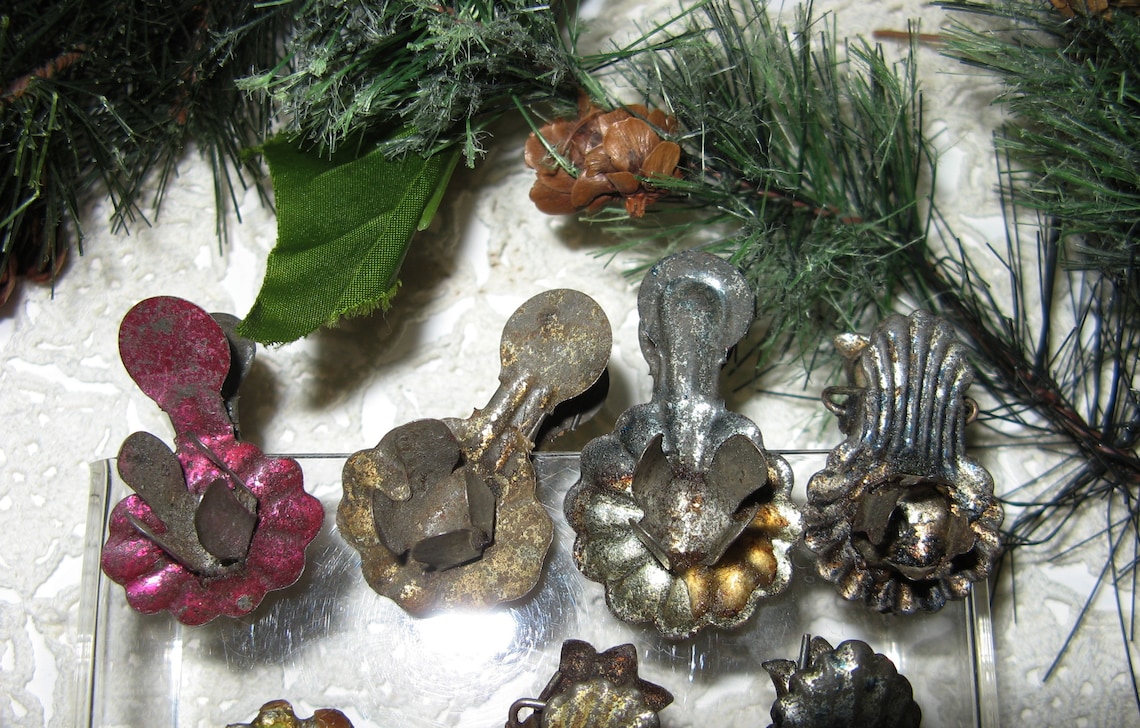 12 Vintage Victorian Christmas Tree Early Spring Candle Holder Etsy