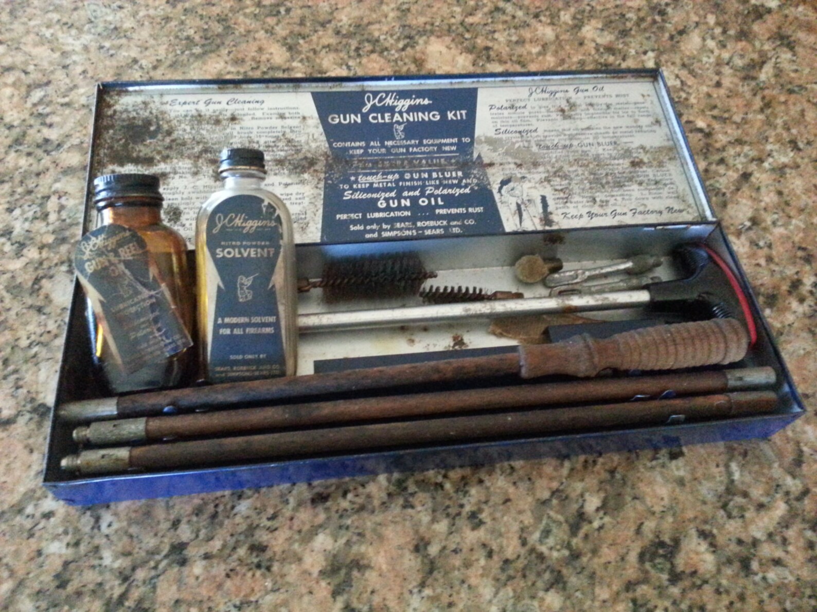 1940's Gun Cleaning kit vintage JC Higgins 710 blue metal Etsy
