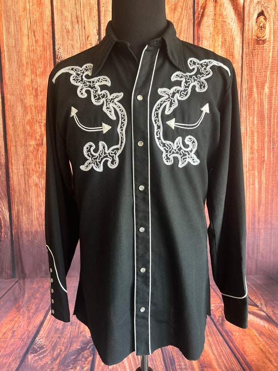 Vtg 1960s H Bar C Western Shirt