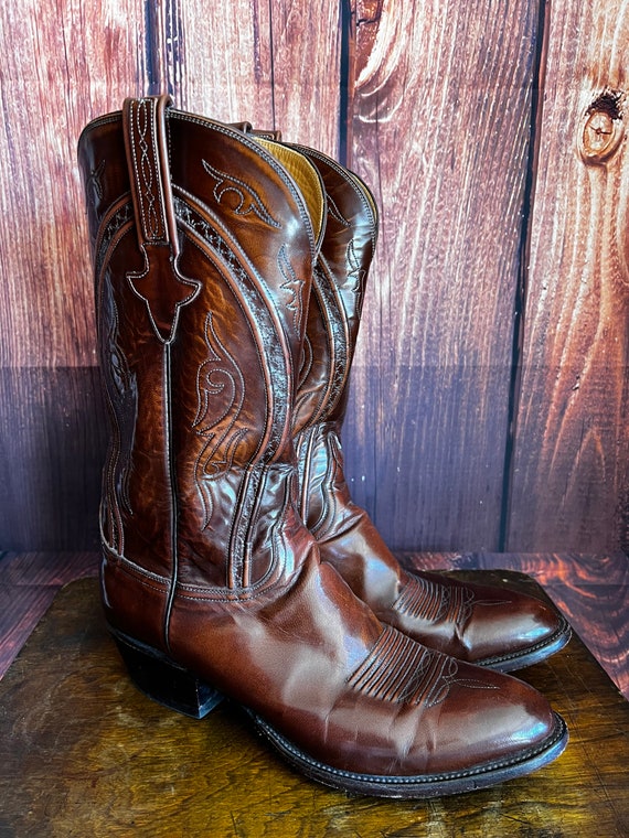 Lucchese Mens Vintage gavin Brown Goat 