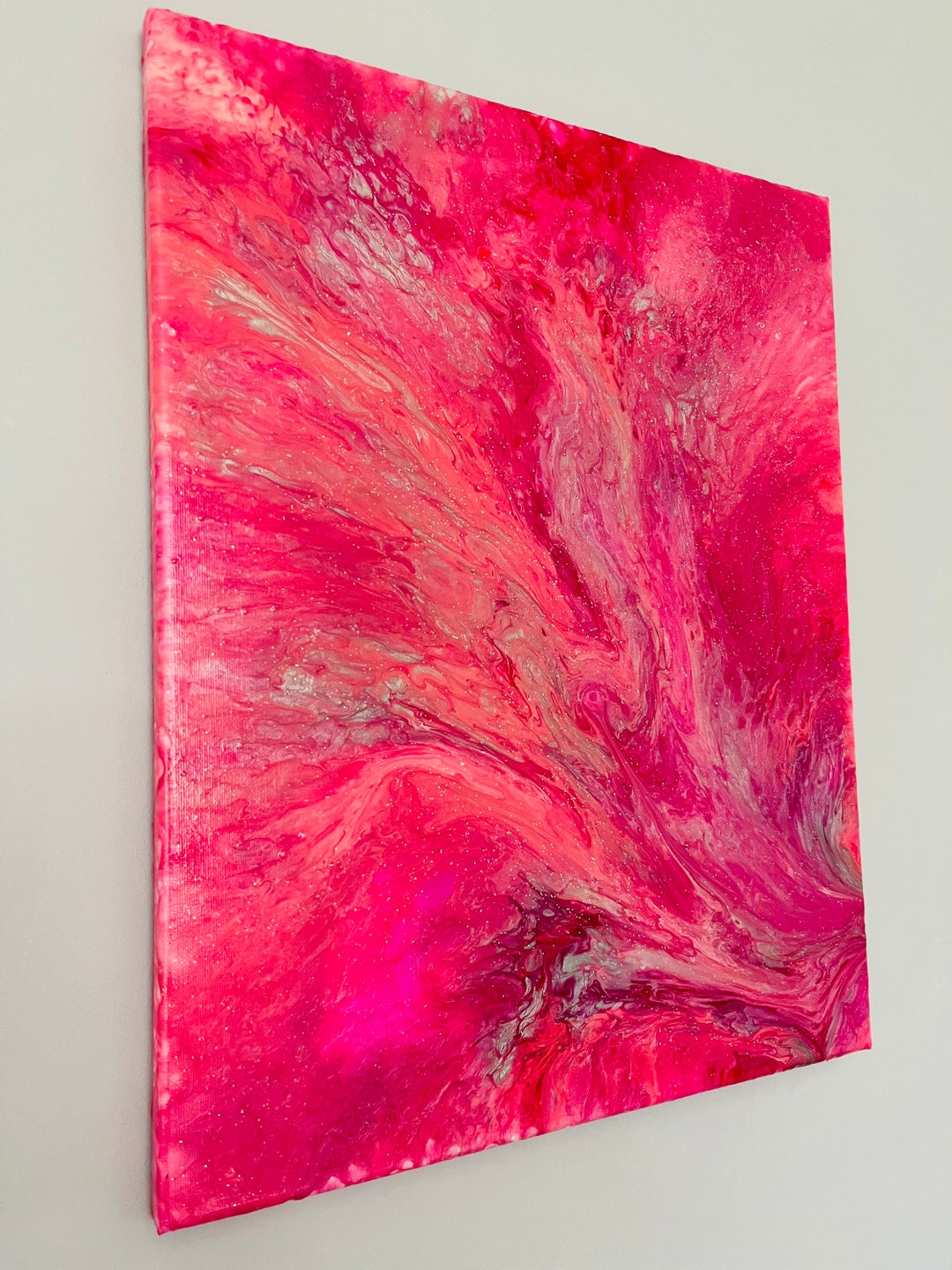 Acrylic Dutch Pour Wall Art Canvas Abstract Fluid Art - Etsy
