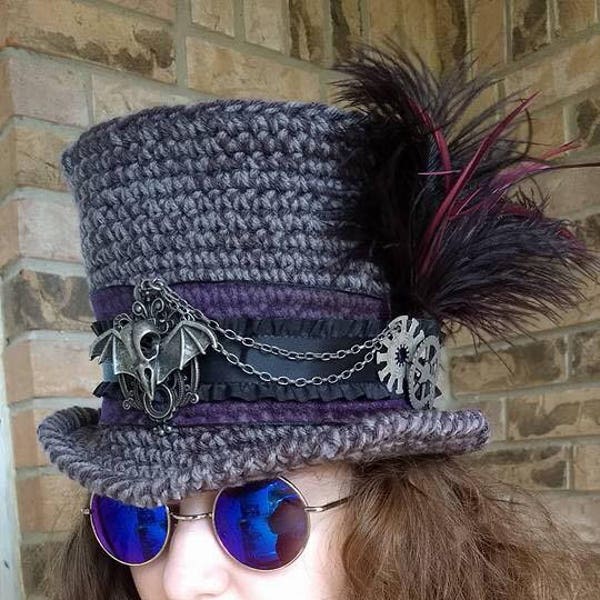 Bonnet steampunk Silas - Patron au crochet