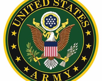 Calcomanía para parachoques del sello estadounidense del ejército de los Estados Unidos
