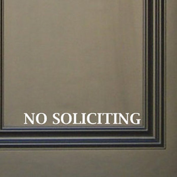 No Soliciting Sign Vinyl Decal Sticker