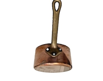 Minis Copper Brass & Stainless Steel Mini Sauce Pan,  0.11-Qt 5" - A 2.5" H