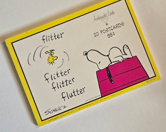 Vintage Peanuts Snoopy Woodstock Set of 20 Postcards Hallmark Original Cellophane