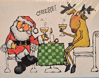 MCM Art Santa Rudolph Cocktail Party Invitations 4 Packs of 8