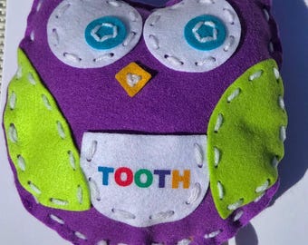 Tooth Fairy Owl Pillow Stuffed Felt