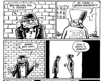 Art of Too Much Coffee Cartoon (2001) ART