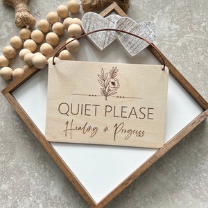 Healing in Progress Sign | Studio Signs | Esthetician Sign | Sign for ...