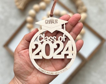 Class of 2024 Ornament | Class of 2024 Car Charm | Graduation Gift | Senior Christmas Gift | High School Senior Gift | Class of 2024 Grad