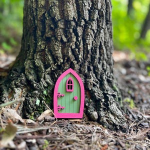 Miniature Fairy Door | Rustic Handmade Garden Door| Whimsical Outdoor or Indoor Decoration | Handcrafted Fairy Door | Whimsical Garden Decor