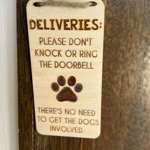 Dogs Doorbell Sign Don't Ring the Doorbell Don't Knock Sign Delivery ...
