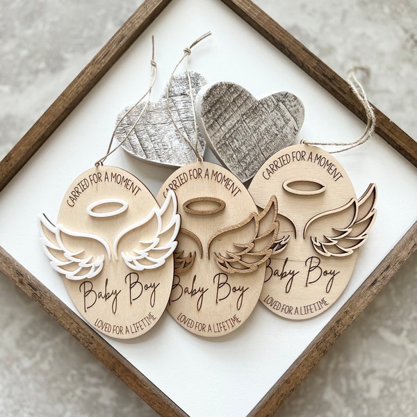 Miscarriage Ornament | Stillbirth Ornament | Miscarriage Gift | Baby loss memorial | Sympathy gift | Angel wings | Infant loss memorial