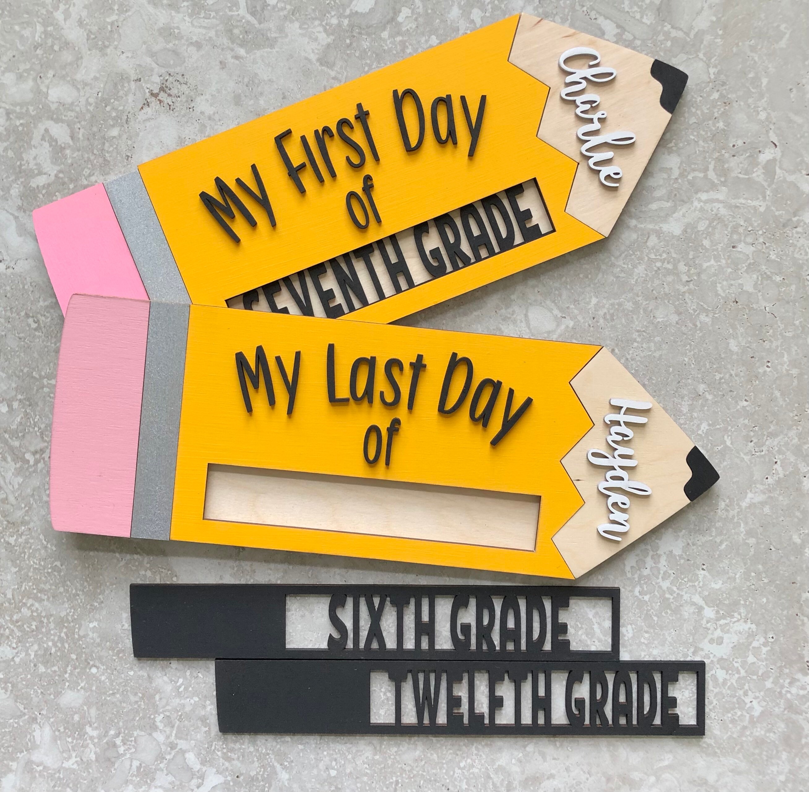 First Day of School Sign | Interchangeable School Sign | Personalized…