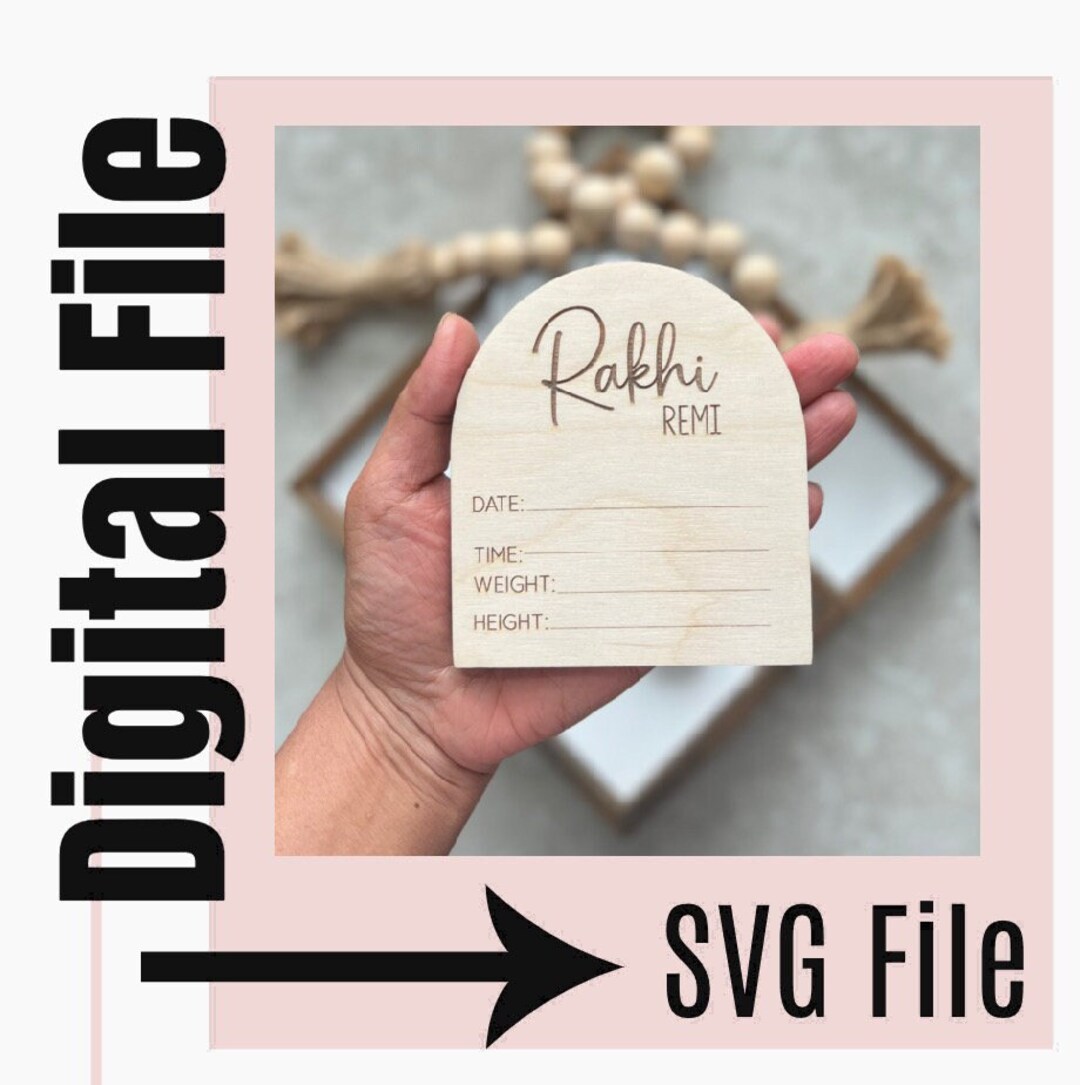 Birth Announcement SVG File | Birth Stats Svg File | Custom Baby Name ...