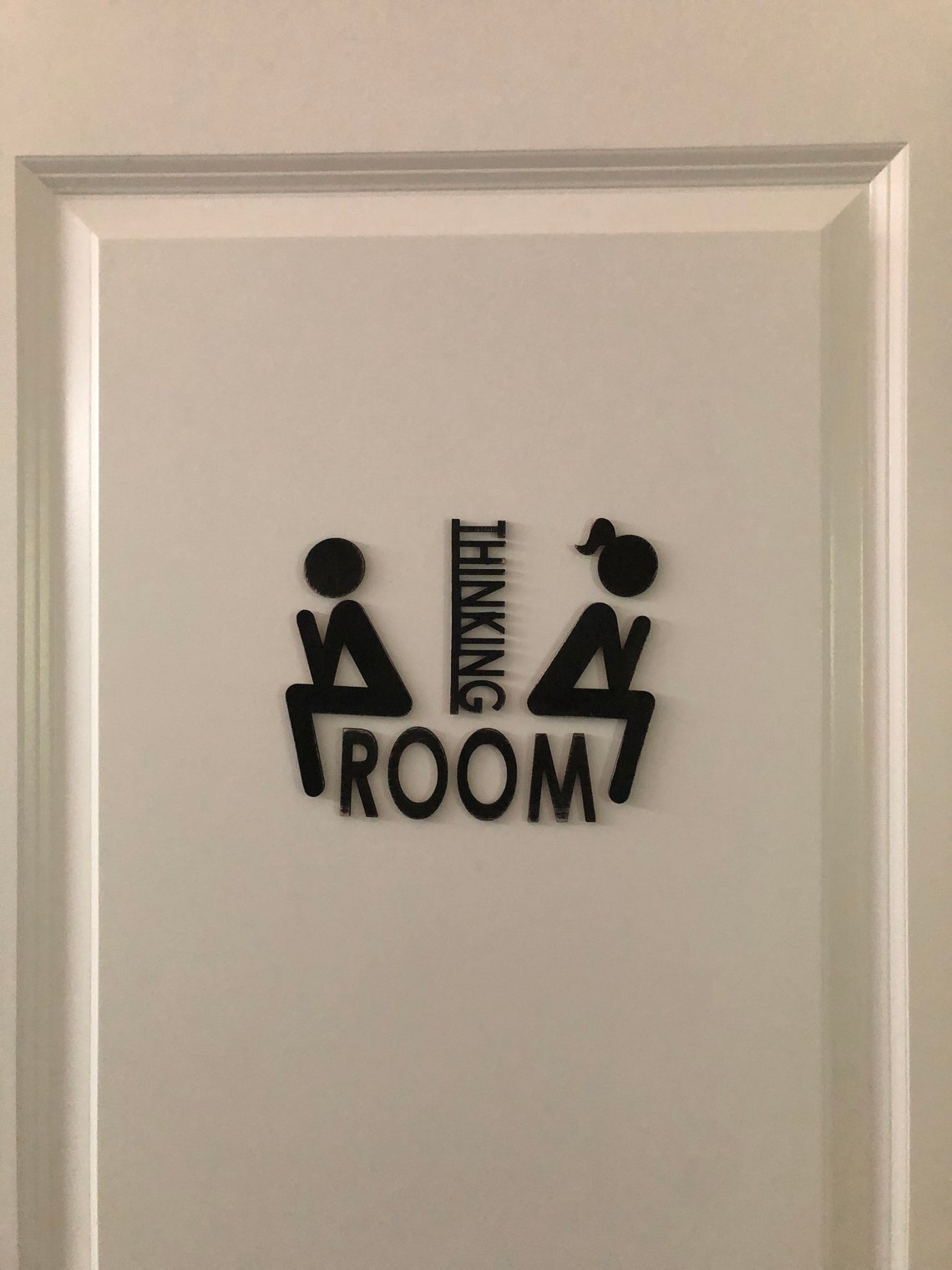 Funny bathroom sign Restroom sign Unique decor Bathroom Etsy