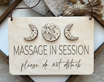 Massage In Session Sign | Studio Signs | Esthetician Sign | Sign for Services | Service In Session Sign | Gift for Esthetician | Salon Signs