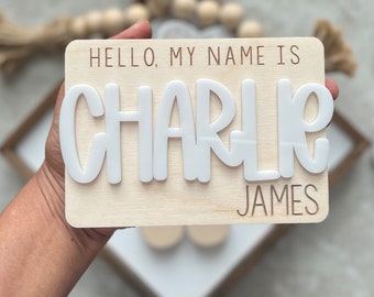 Mini Baby Name Sign | Name Announcement | Hello My Name Is | Hello My Name Is Sign | Birth Announcement Sign | Hospital Baby Name Sign