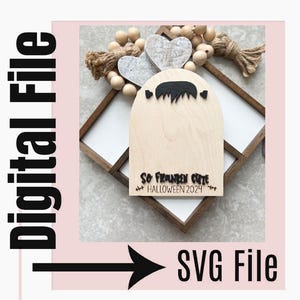 So Franken Cute  Digital File | DIY Halloween Footprint SVG File | Baby's First Halloween File | Halloween DIY Laser File | Glowforge File