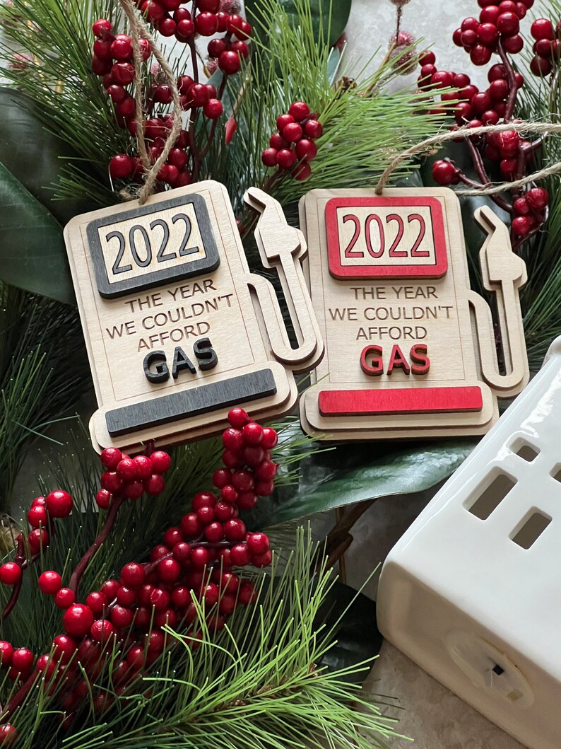 Gas Pump Ornament 2022 Gas Christmas Ornament 2022 Gas Price Etsy