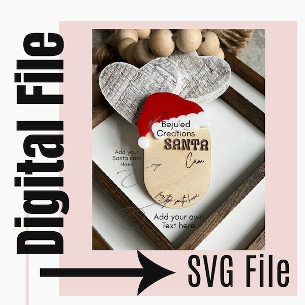 Santa Cam Magnet SVG | SVG Christmas Cam | Santa Cam | Santa Surveillance digital file | Santa Camera |Christmas SVG File | Instant Download