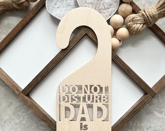 Dad Working Door Hanger | Meeting In Progress Sign | Please Do Not Disturb Sign | Home Office | At Work Sign | Do Not Disturb Door Hanger