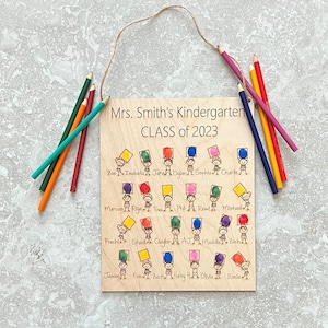 Personalized Teacher's Class Gift | End of Year Class Gift | Teacher Appreciation Gift |Students finger prints | Unique Gifts For Teachers