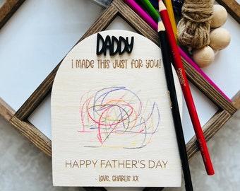 Father's Day DIY Sign | Father's Day Drawing Gift | Father's Day Card from Kids | Gift for Dad | Gift for Dad from Kids | Gift for Grandpa