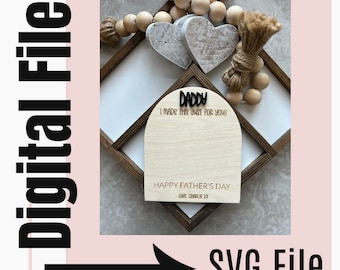 SVG Father's Day kid Art Craft File | Father's Day Digital File | SVG File | Father's Day svg | Father's Day Laser File | Glowforge File