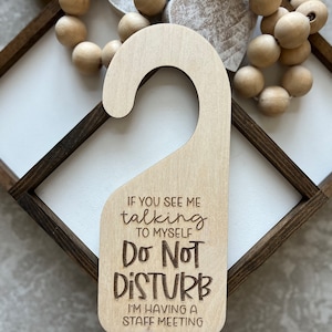 Office Work Door Hanger | Meeting In Progress Sign | Please Do Not Disturb Sign | Home Office | At Work Sign | Do Not Disturb Door Hanger