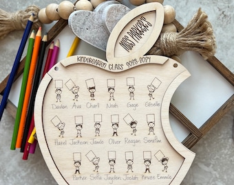 Personalized Teacher's Class Gift | End of Year Class Gift | Teacher Appreciation Gift | Students finger prints | Unique Gifts For Teachers