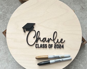 Personalized Class of 2024 Graduation Signature Sign | Alternative Guest Book | Personalized High School College|Graduation Party Guest Book