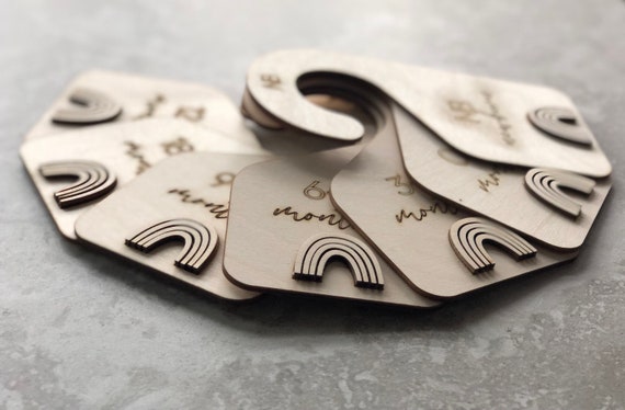 Baby Closet Dividers | Nursery Closet Clothes Dividers | Wood Organizer | Unique Baby Shower Gift| Baby Shower Gift | Wood Hangers | Newborn Il_570xn
