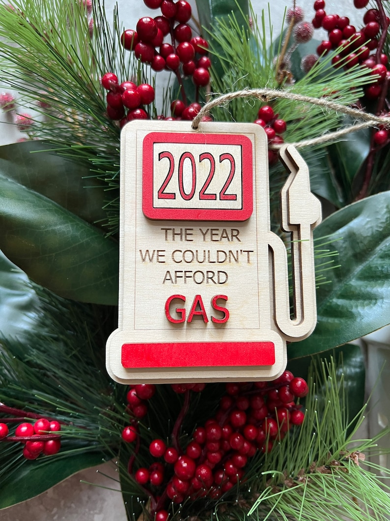 Gas Pump Ornament 2022 Gas Christmas Ornament 2022 Gas Price Etsy