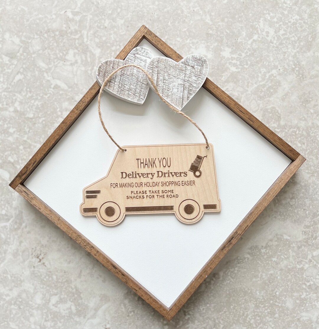Delivery Driver Truck Sign | Delivery Driver Snack Sign | Leave in Box ...