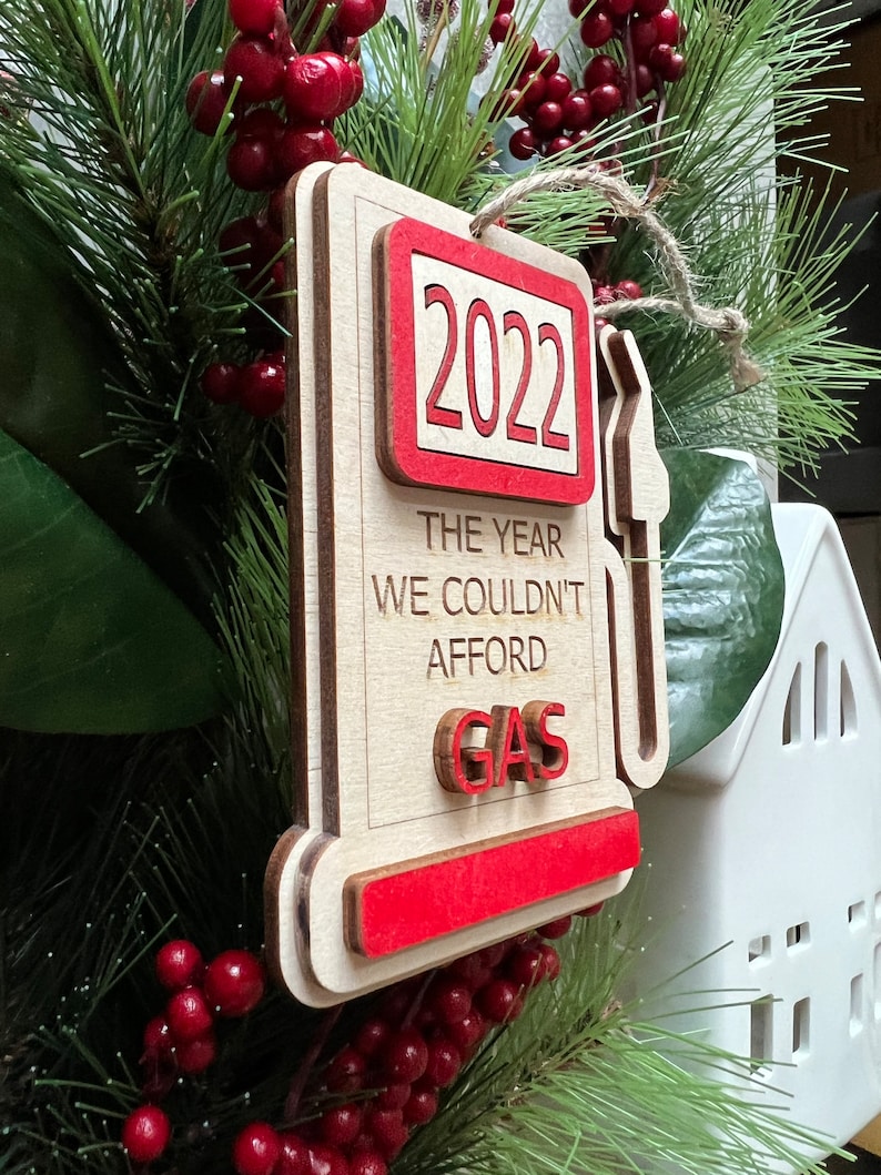 Gas Pump Ornament 2022 Gas Christmas Ornament 2022 Gas Price Etsy