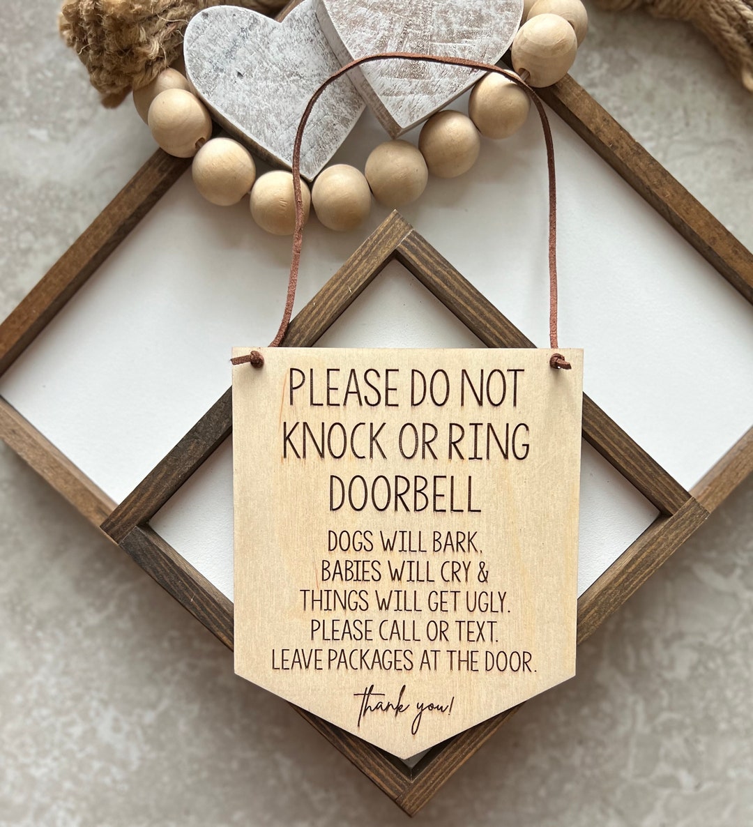 Tiny Do Not Ring Baby Sleeping Stickers - 3 Sizes For Video Doorbells Matte Black