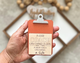 Basketball Clipboard Gift Card Holder | Coach Appreciation Gift | End of Season Sports Gift | Textured Pattern Basketball Coach Gift holder