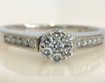 Beautiful 14k White Gold Diamond Ring