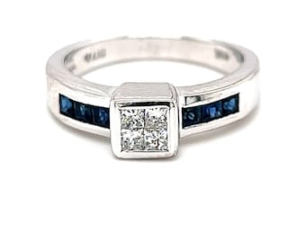 Sapphire and diamond ring