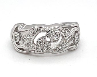 Antique Diamond Ring in 14k white gold