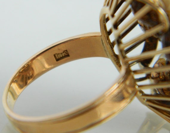 Beautiful Vintage 14K Rose Gold Pearl Ring size 8… - image 3