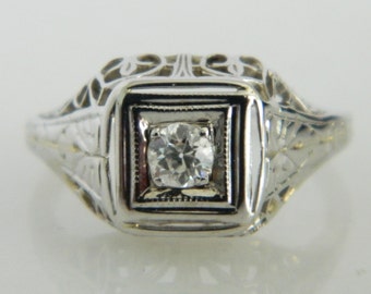 Art Deco Era Diamond Engagement Ring