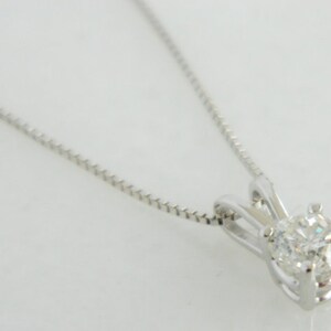 Diamond Pendant Necklace: .35 Carat 14K White Gold afbeelding 3