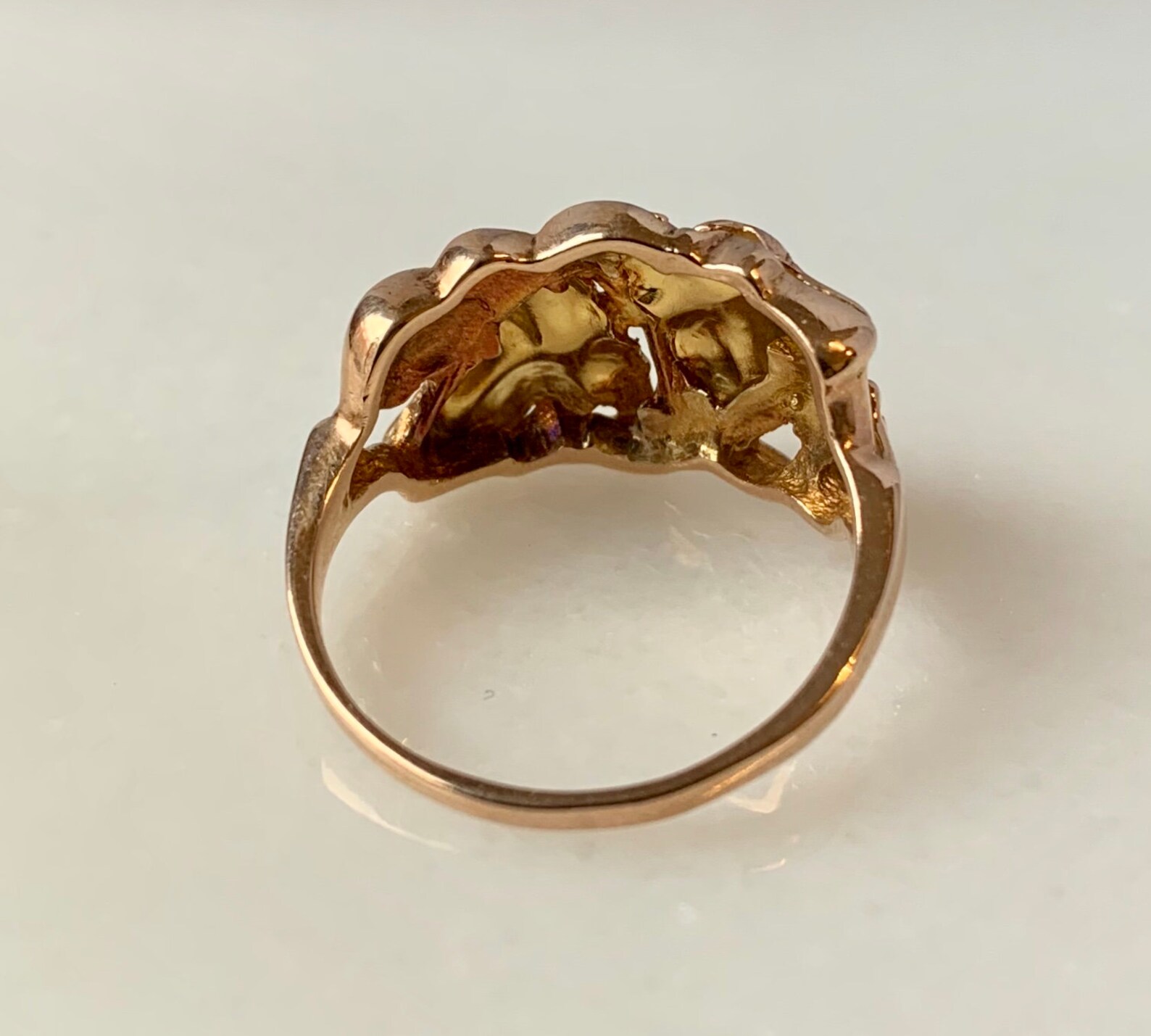 Beautiful 10k Yellow & Rose Gold Ring Etsy